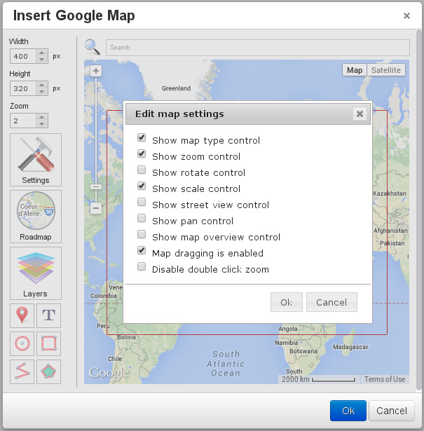Settings of Google Maps screenshot