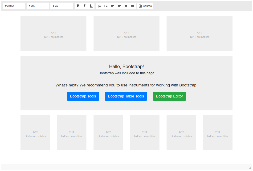 Include Bootstrap screenshot