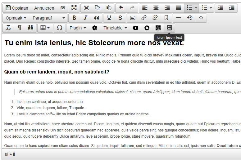 Lorem Ipsum screenshot