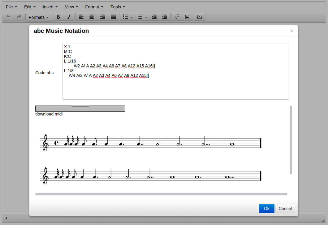 ABC Music Notation screenshot