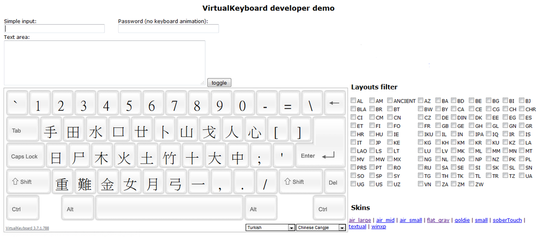 virtual chinese keyboard